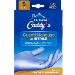 Caddy's Guanti Monouso in Nitrile Taglia S 50 Pezzi