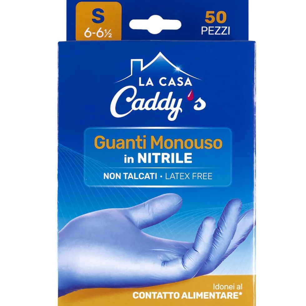 Caddy's Guanti Monouso in Nitrile Taglia S 50 Pezzi