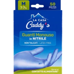 Caddy's Guanti Monouso in Nitrile Taglia M 50 Pezzi