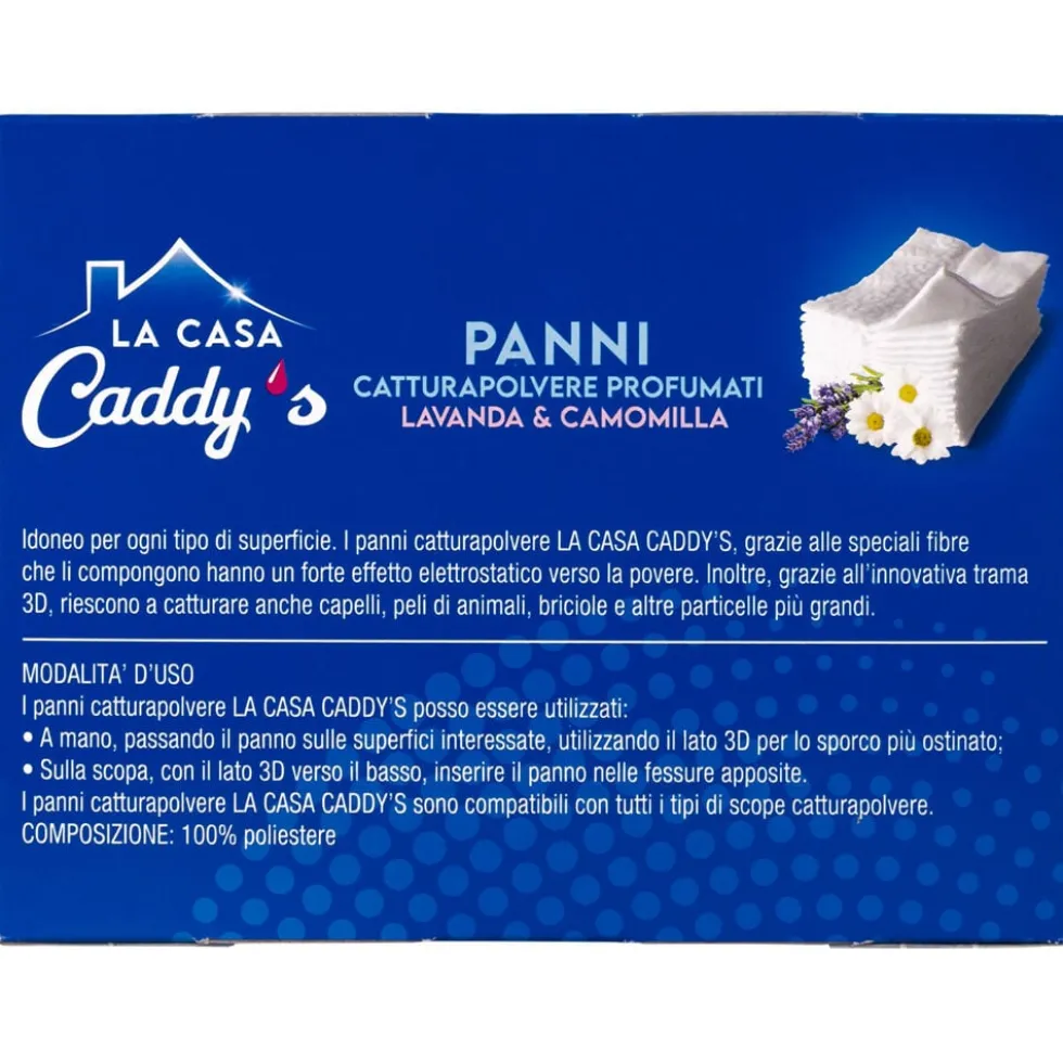 Caddy's Panni Cattura Polvere Lavanda & Camomilla 24 Pezzi
