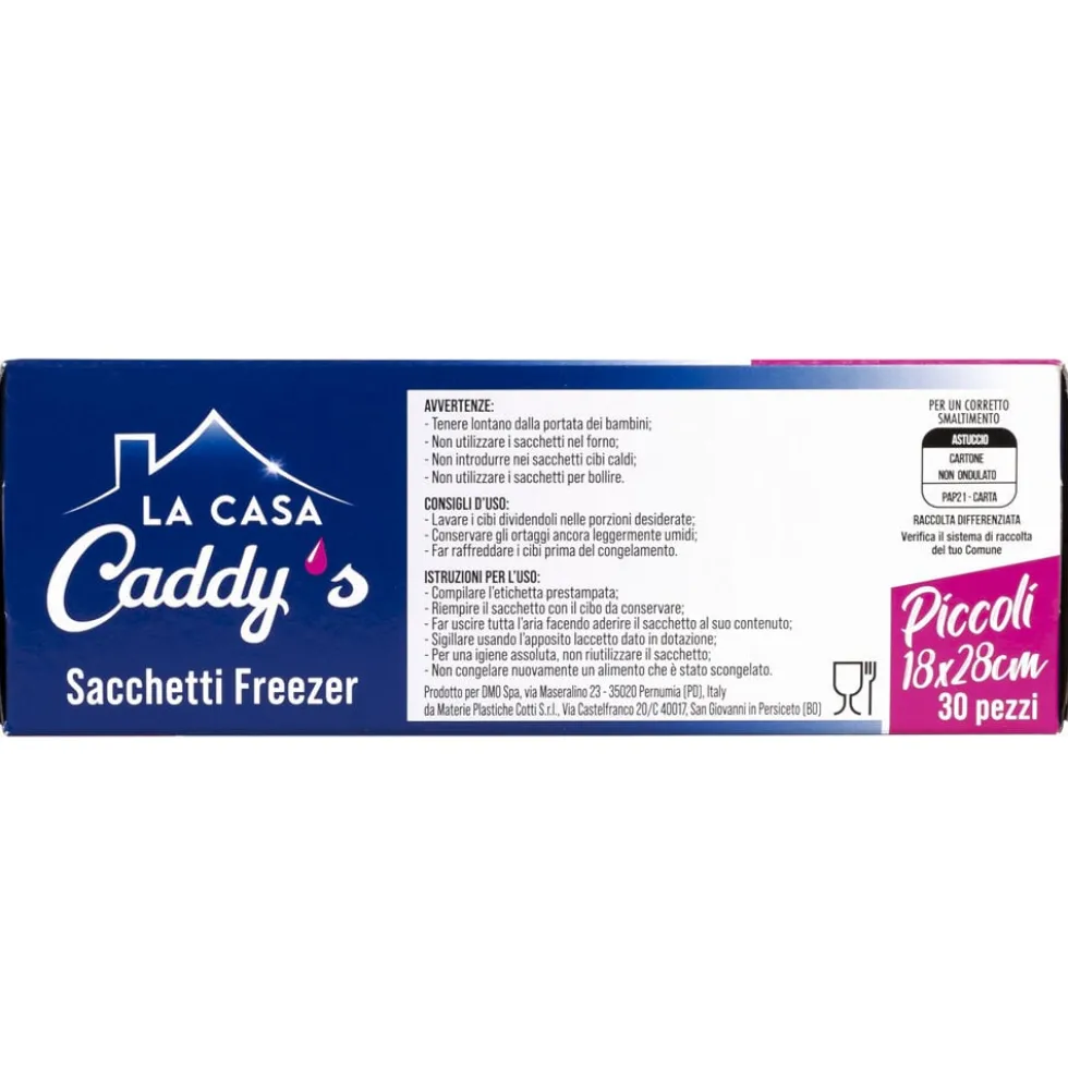 Caddy's Sacchetti Freezer Piccoli 18x28 30 Pezzi