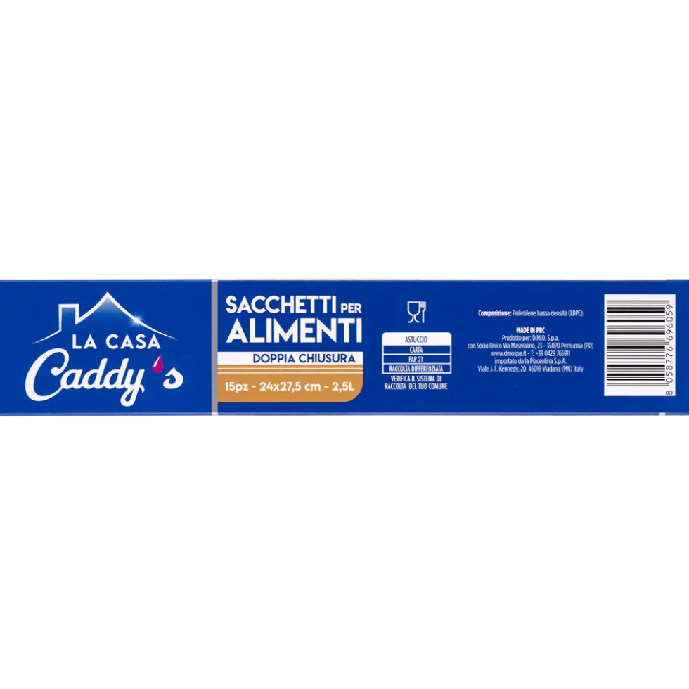 Caddy's Sacchi Alimenti Doppia Zip M