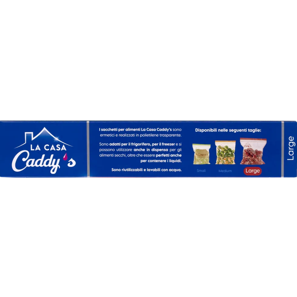 Caddy's Sacchi Alimenti Doppia Zip L