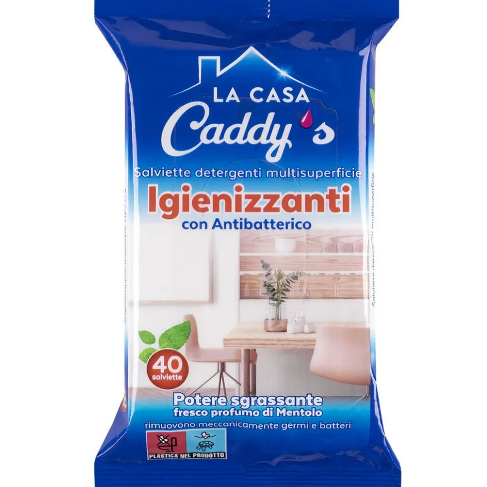 Caddy's Salviette Multisuperficie Igienizzanti Mentolo 40 Pezzi