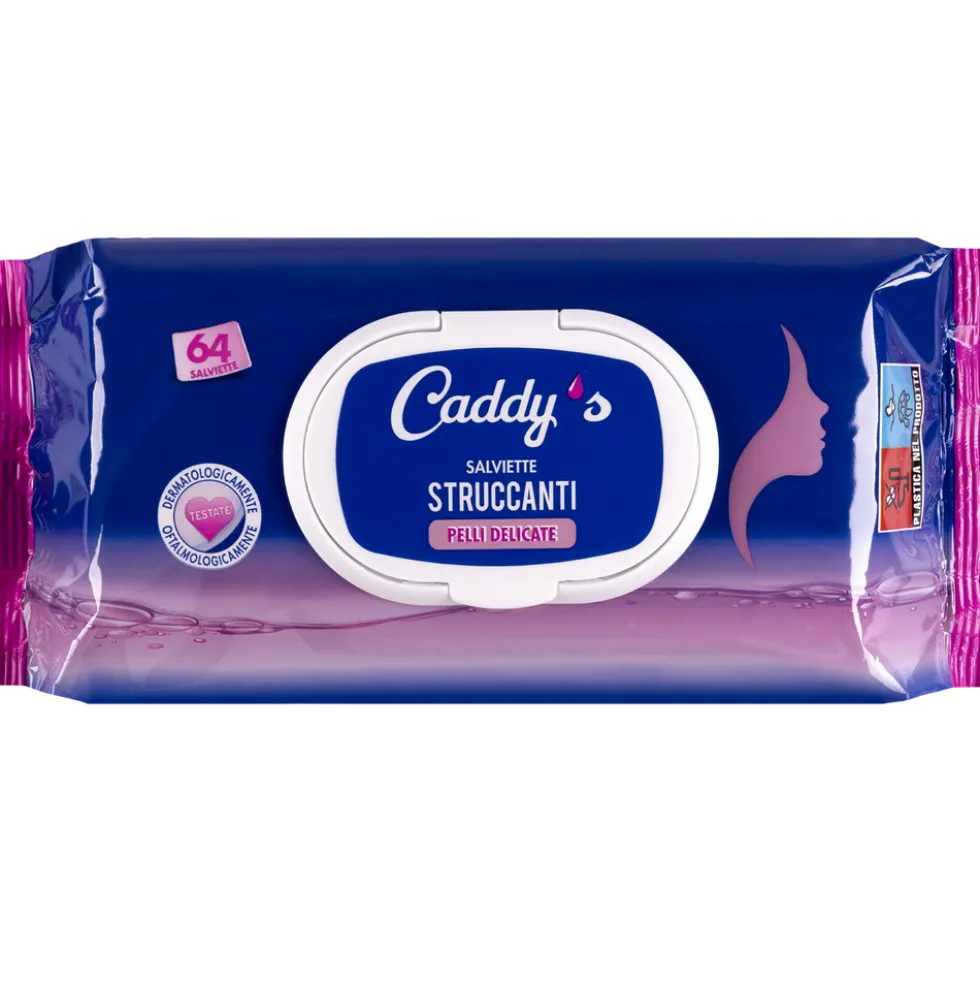 Caddy's Salviette Struccanti Pelli Delicate 64 Pezzi