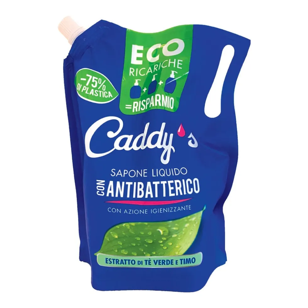 Caddy's Sapone Liquido Antibattterico Ecoricarica 900 ml