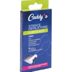 Caddy's Strisce Depilatorie Purificanti Viso 12 Pezzi + 2 Salviette Post-Epilazione