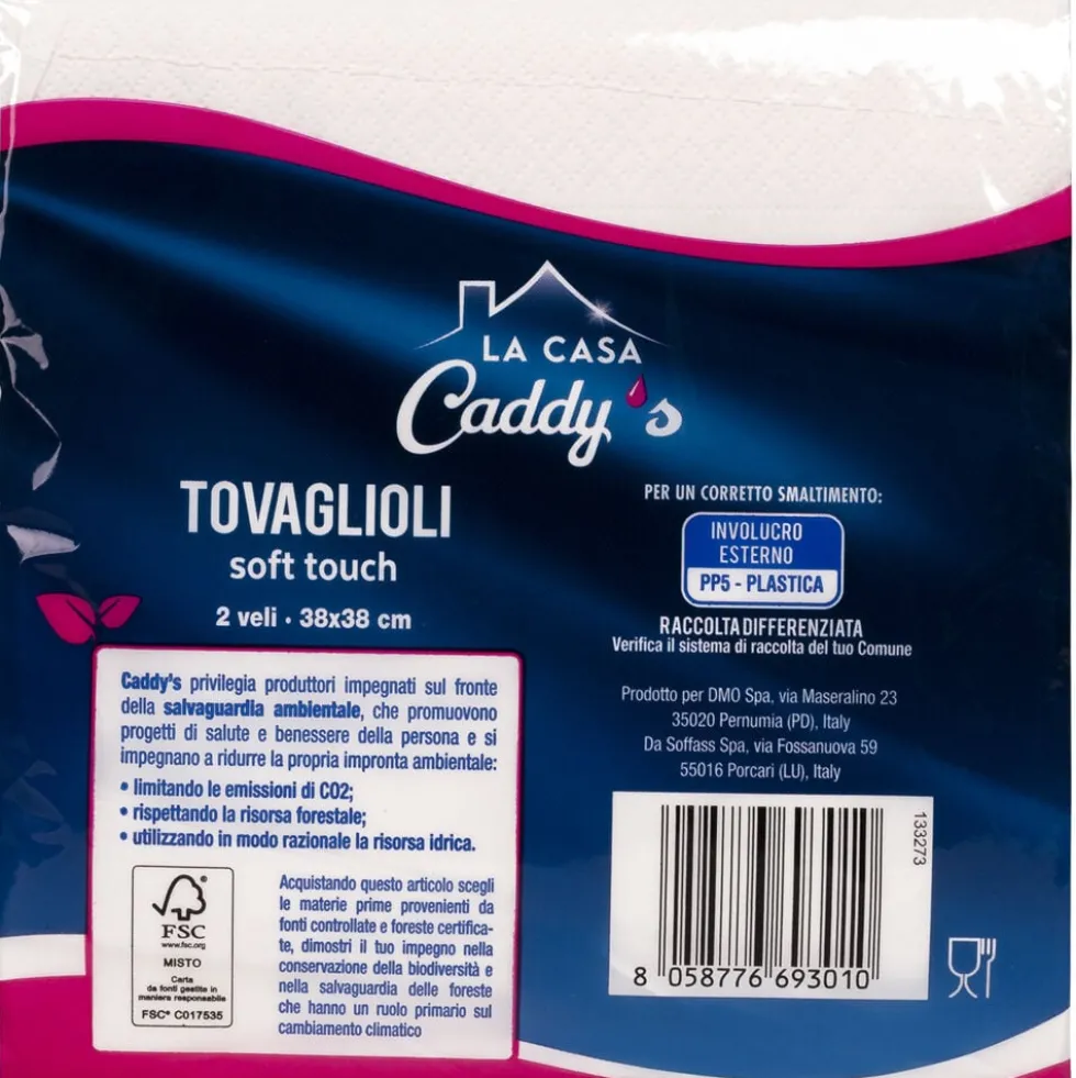 Caddy's Tovaglioli Bianchi 38x38 50 Pezzi