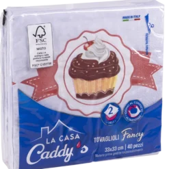 Caddy's Tovaglioli 33x33 Cupcake 40 Pezzi