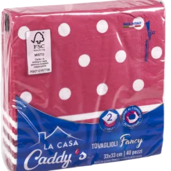 Caddy's Tovaglioli 33x33 Pois 40 Pezzi