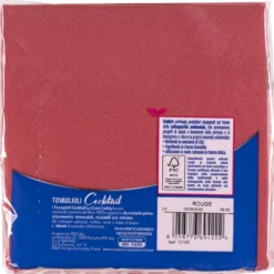 Caddy's Tovaglioli 24x25 Rosso 40 Pezzi