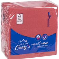 Caddy's Tovaglioli 24x25 Rosso 40 Pezzi