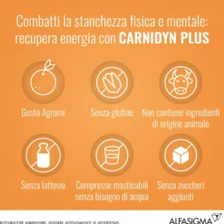 Carnidyn Plus per Stanchezza 18 Compresse Masticabili