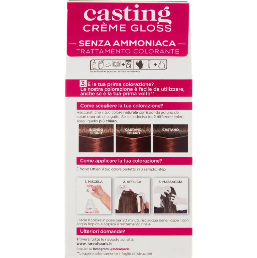 Casting Crème Gloss Colorazione Permanente Chocolat N.535
