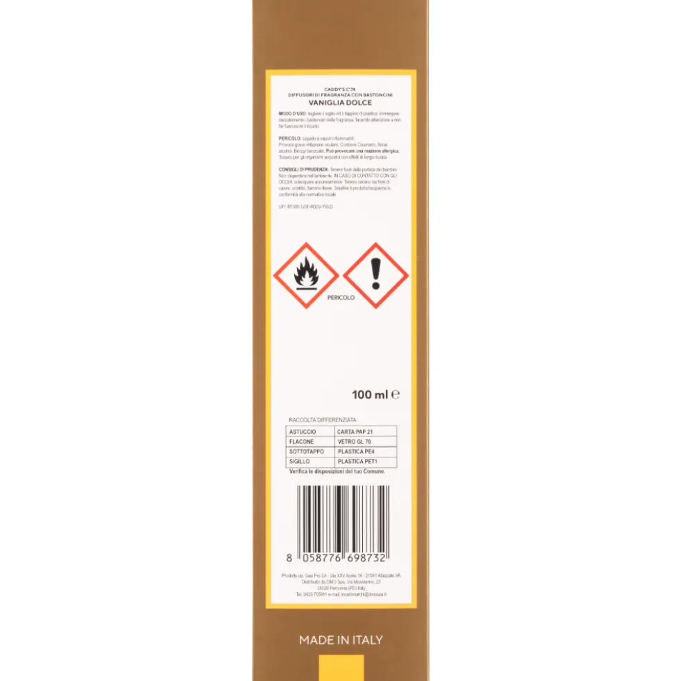 C'74 Diffusori di Fragranza con Bastoncini Vaniglia & Crema 100 ml
