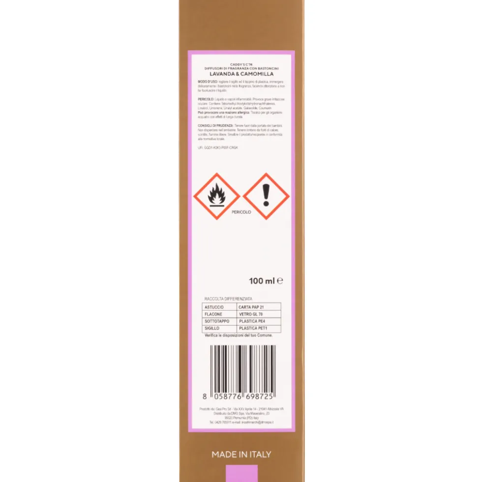 C'74 Diffusori di Fragranza con Bastoncini Lavanda & Camomilla 100 ml