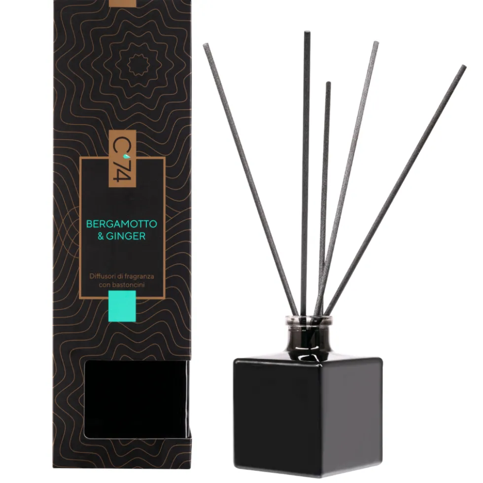 C'74 Diffusori di Fragranza con Bastoncini Bergamotto & Ginger 200 ml