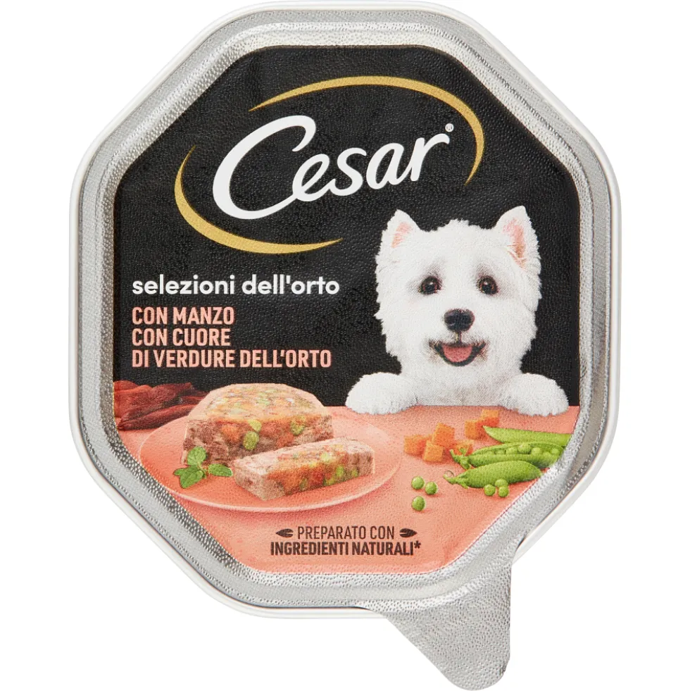 Cesar Dog Selezioni dell'Orto con Gustoso Manzo e Cuore di Verdure 150 gr