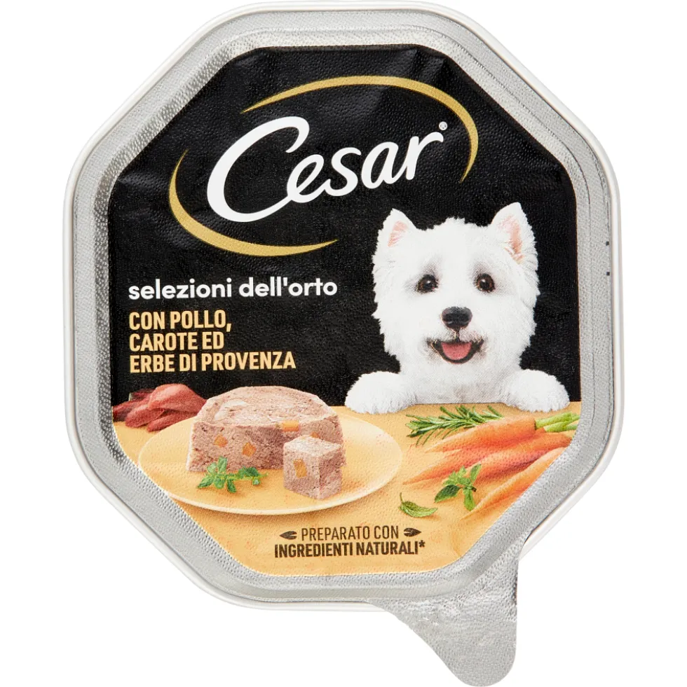 Cesar Dog Selezioni dell'Orto con Pollo, Carote ed Erbe di Provenza 150 gr
