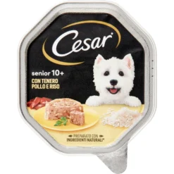 Cesar Dog Senior Tenero Pollo e Riso in Gelatina 10+ 150 gr