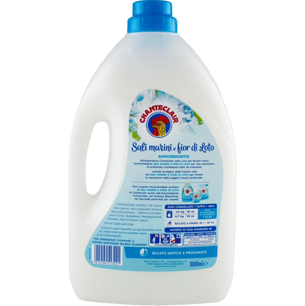 Chanteclair Sali marini e fior di Loto Ammorbidente 3000 ml