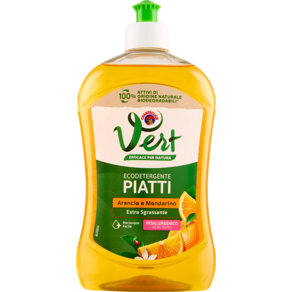 Chanteclair Vert Ecodetergente Piatti Arancia e Mandarino 500 ml