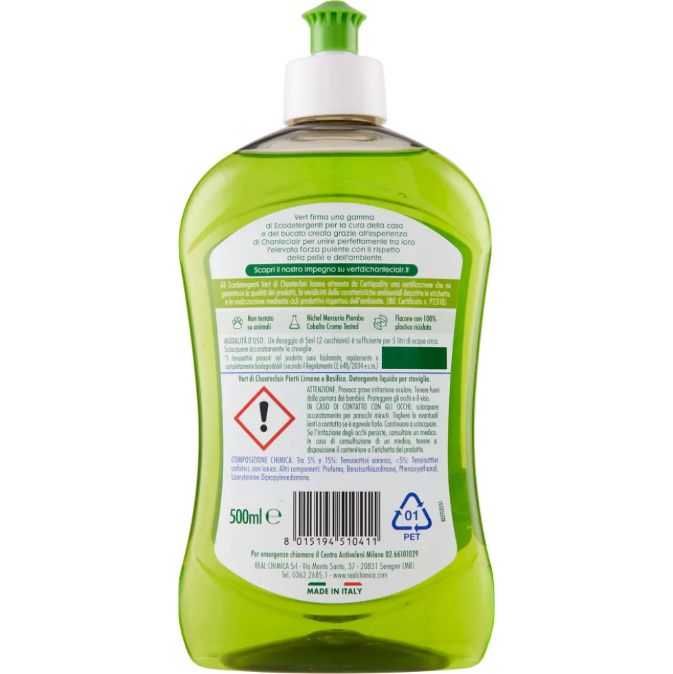 Chanteclair Vert Piatti Limone e Basilico 500 ml