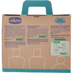 Chicco Baby Moments Set Bagno Corpo 200 ml + Shampoo 200 ml + Acqua di Colonia 100 ml