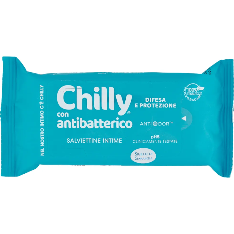 Chilly Salviette Intime Antibatteriche 12 Pezzi