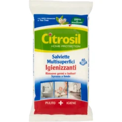 Citrosil Home Protection Salviette Multisuperfici Igienizzanti Tea Tree 40 Panni