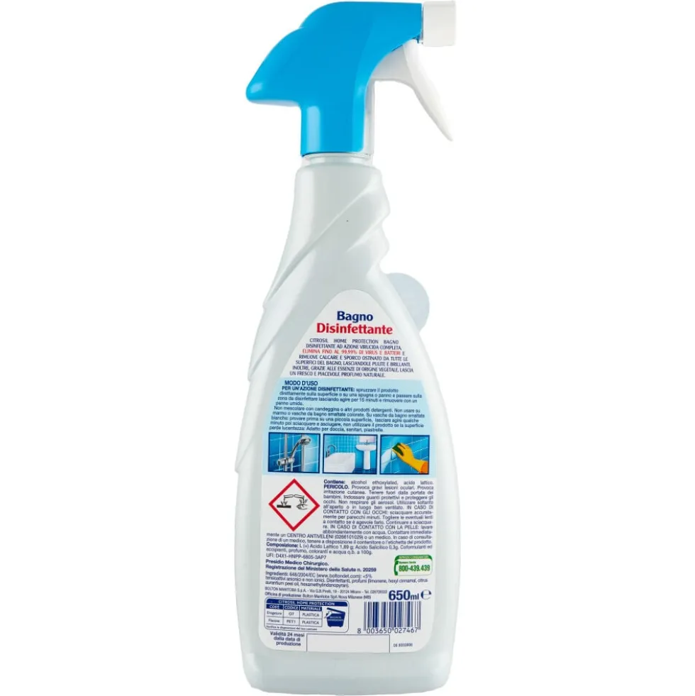 Citrosil Protection Bagno Disinfettante 650ml