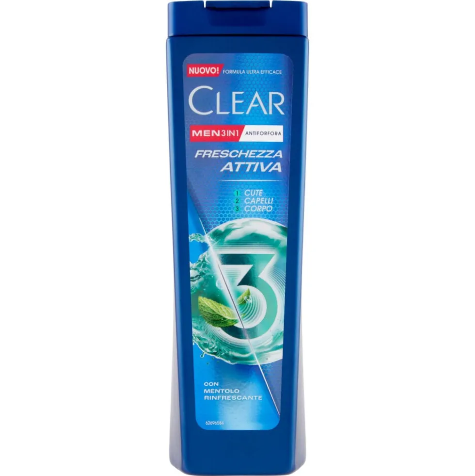 Clear Shampoo Freschezza Attiva 3in1 225ml