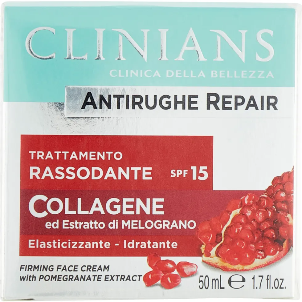 Clinians Antirughe Repair Giorno Trattamento Rassodante Collagene con Estratto di Melograno 50 ml