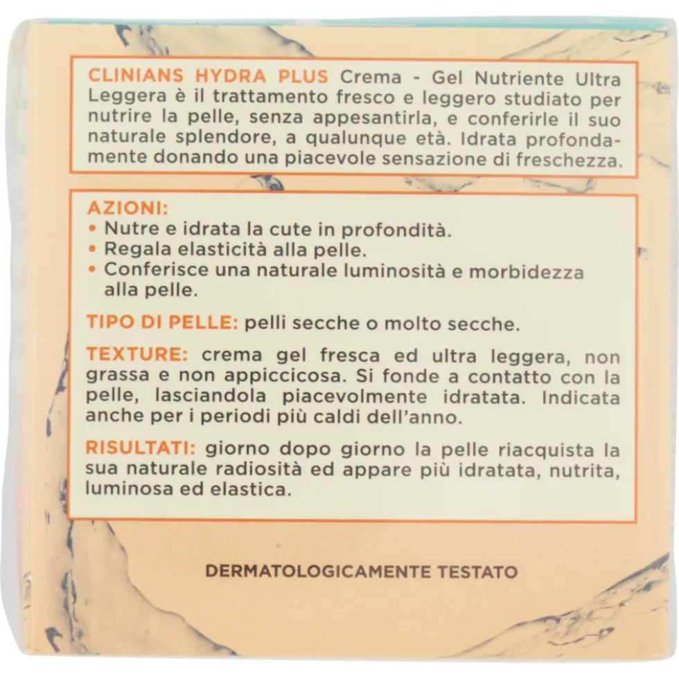 Clinians Hydra Plus Crema-Gel Nutriente Ultra Leggera 50 ml
