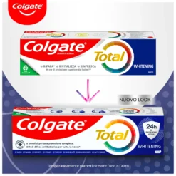 Colgate Dentifricio Sbiancante Total Whitening Protezione 24h di Protezione Attiva 75 ml