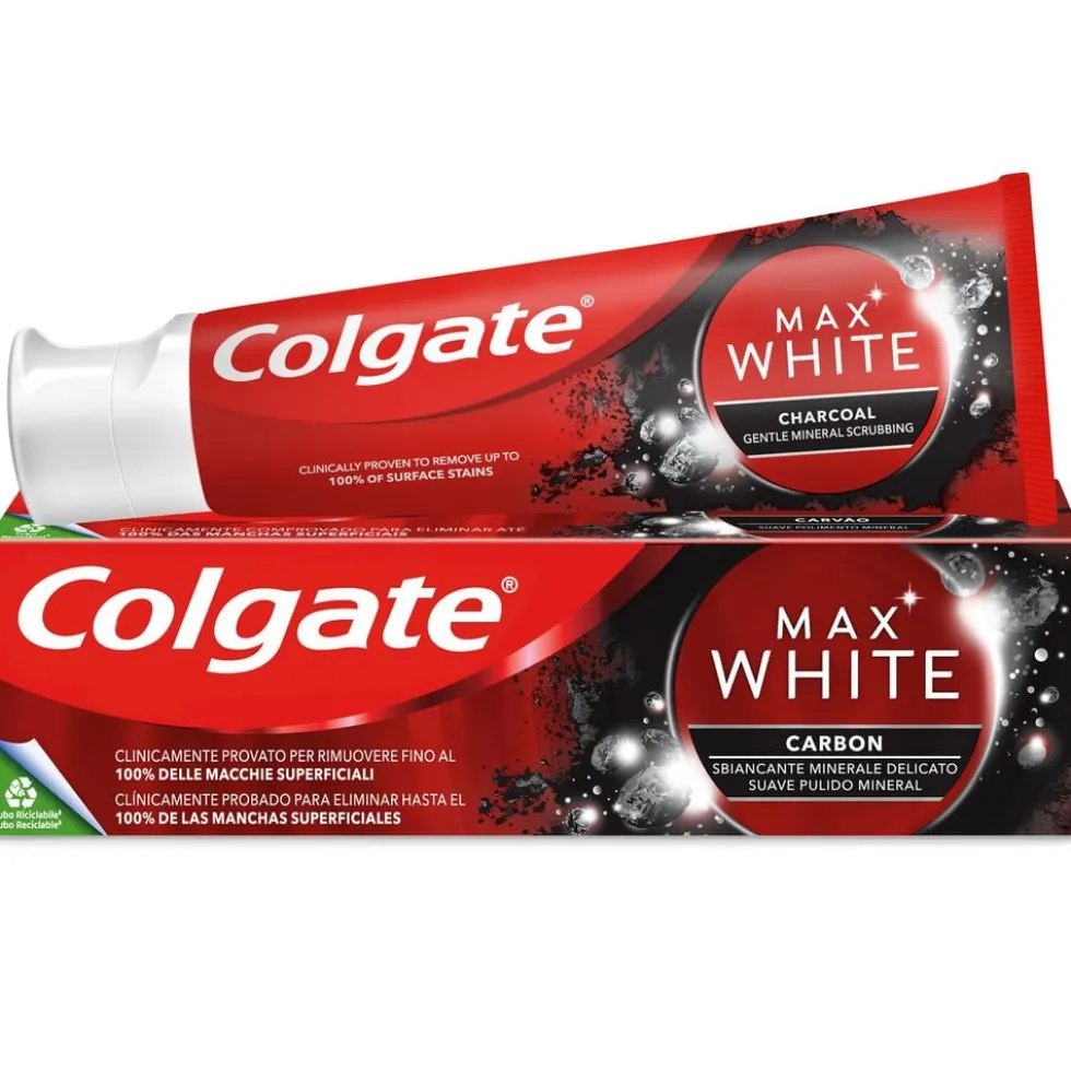 Colgate Dentifricio Sbiancante Minerale Max White Carbon 75 ml