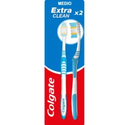 Colgate Spazzolino Extra Clean Medio 2 Pezzi