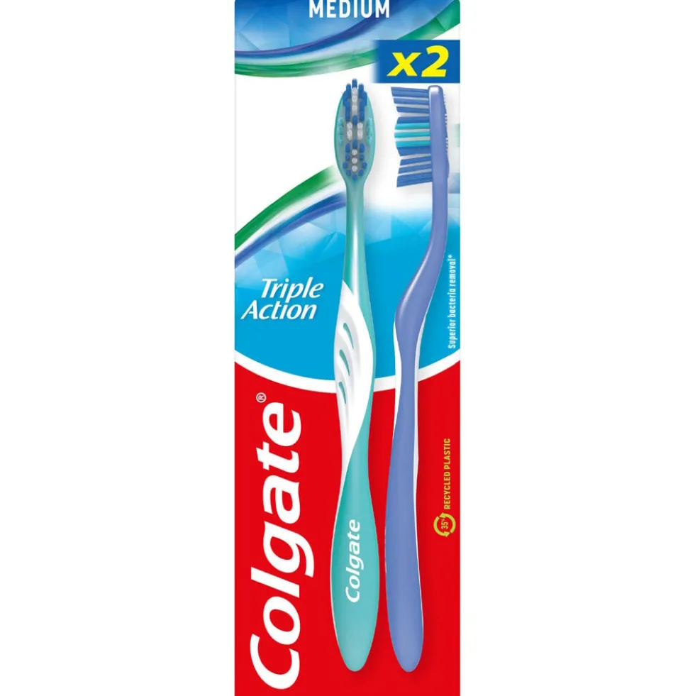 Colgate Spazzolino Triple Action Medio 2 pezzi