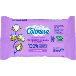 Cotoneve Salviette Intime con Estratto di Canapa e Calendula Lenitive 12 Pezzi
