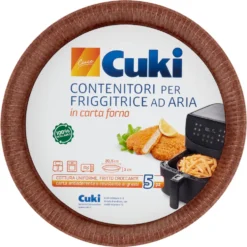 Cuki Cuoce Contenitori per Friggitrice ad Aria in Carta Forno 5 Pezzi