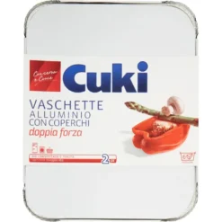 Cuki Vaschetta in Alluminio con Coperchio 2 Pezzi