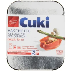 Cuki Vaschetta in Alluminio con Coperchio 5 Pezzi
