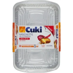 Cuki Vaschette Alluminio con Manici 2 Pezzi
