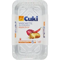 Cuki Vaschette in Alluminio per Arrosto 4 Pezzi