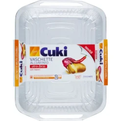 Cuki Vaschette in Alluminio 2 Pezzi 8 Porzioni