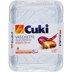 Cuki Vaschette in Alluminio 4 Pezzi