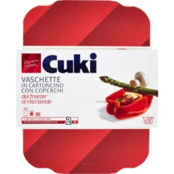 Cuki Vaschette in Cartoncino 2 Pezzi 2 Porzioni