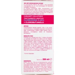Curasept Collutorio Trattamento Lenitivo Clorexidina 0.20% + Clorobutanolo 200 ml