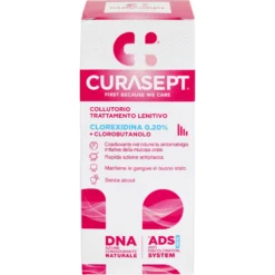 Curasept Collutorio Trattamento Lenitivo Clorexidina 0.20% + Clorobutanolo 200 ml