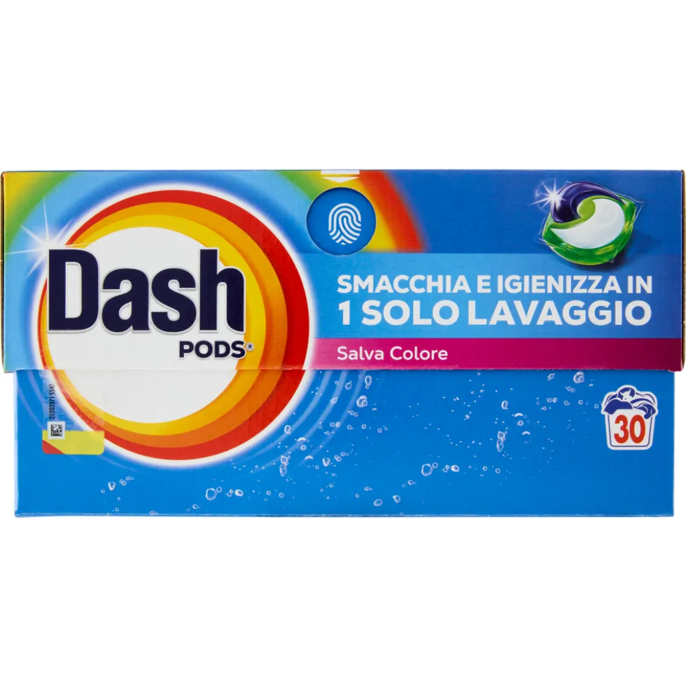Dash Pods Detersivo Lavatrice In Capsule, Salva Colore, 30 Lavaggi 519 g